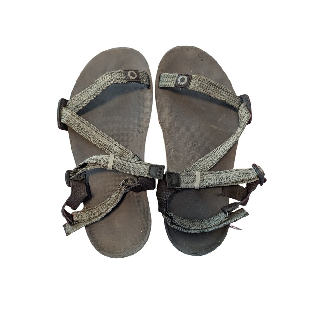 Xero Shoes Z-Trail Mens 10 Minimalist Hiking Sandals Barefoot Sport Grey Black